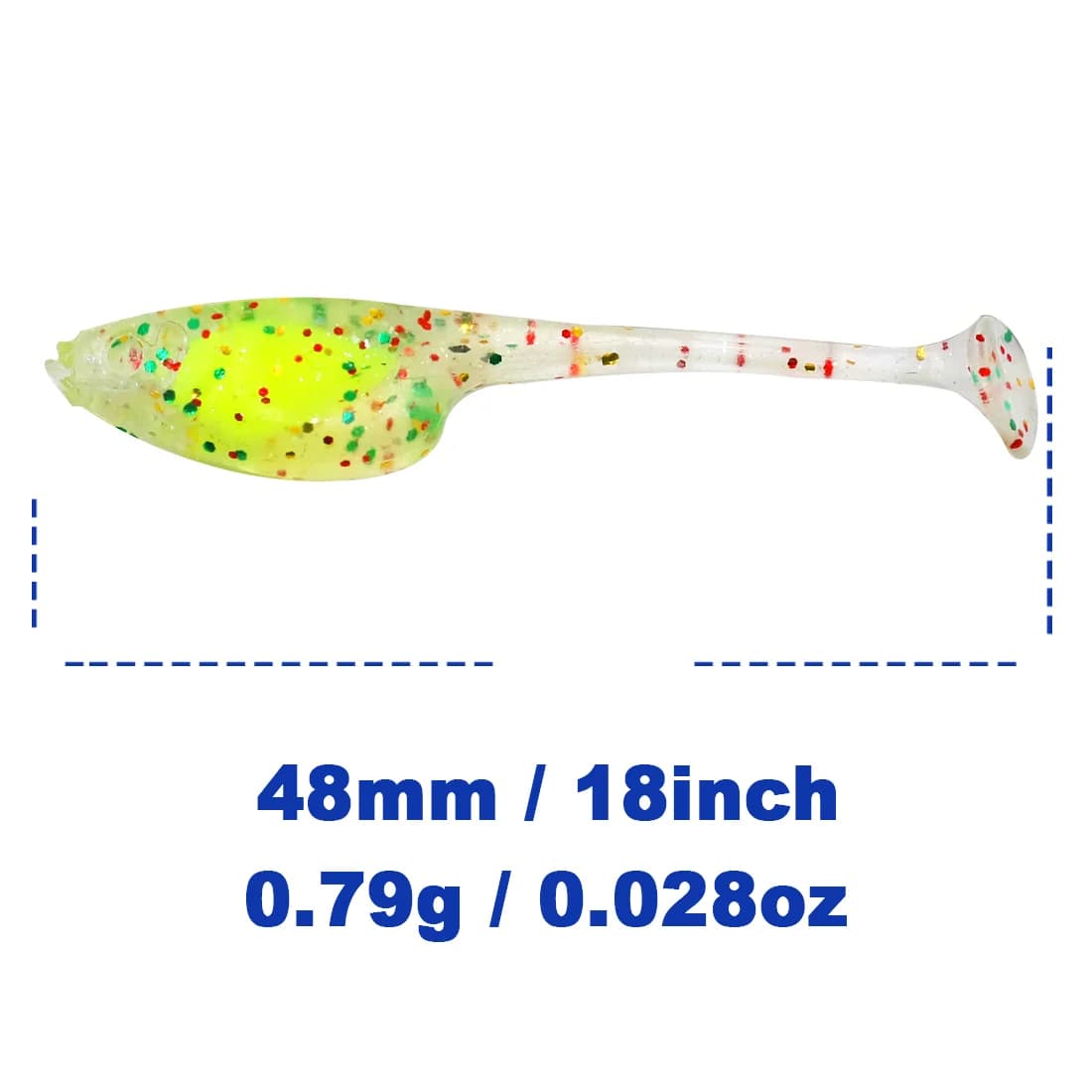 20 бр. Меки пластмасови swimbaits с перка, 4.8cm